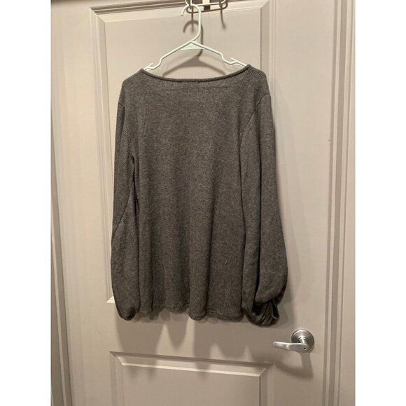 Beeson River Large Charcoal Grey Bell Sleeve Sweater – EUC - Picture 5 of 6